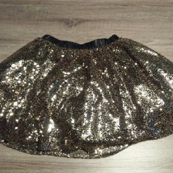 Gold sequin skirt