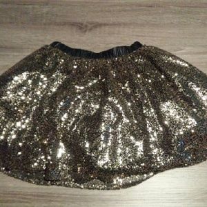 Gold sequin skirt
