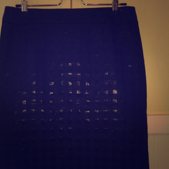 Banana Republic midnight blue woven pencil skirt