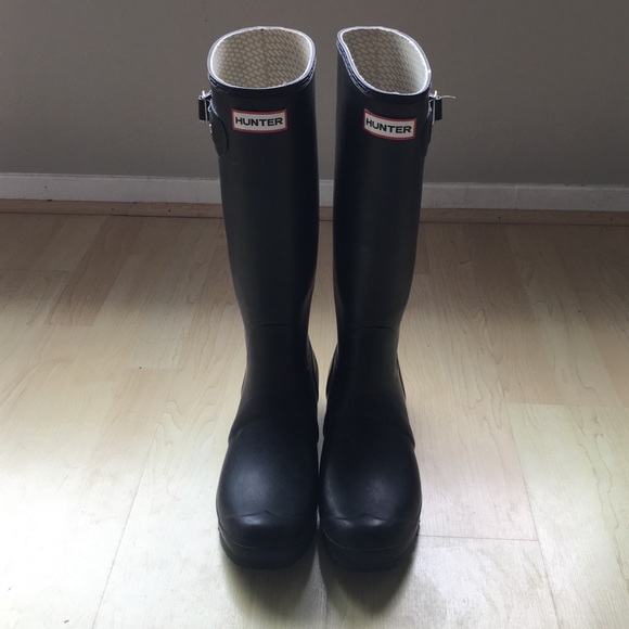 Black Tall Hunter Boots