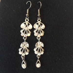 Crystal sparkle dangle earrings
