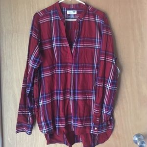 Old Navy Women's Lightweight Flannel Tunic XL Talk
