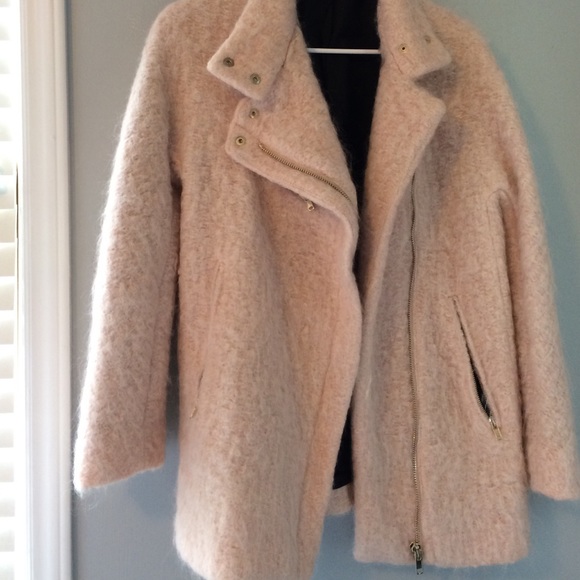 Fuzzy blush colored coat