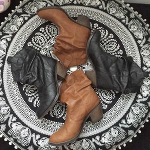 X-Appeal Heeled Leather Cowgirl Boots