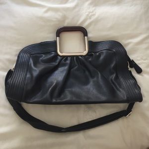 Black Leather Shoulder Bag