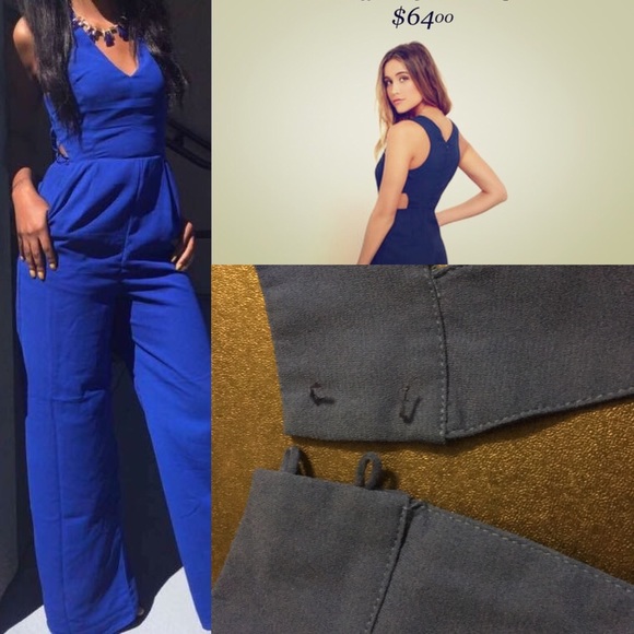 lulus royal blue jumpsuit