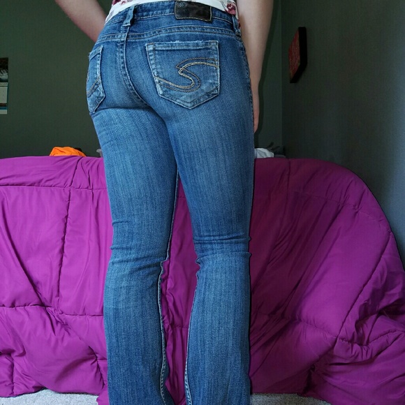 Bootcut silver jeans!