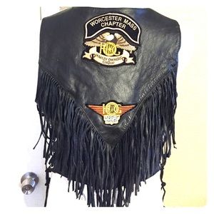 Vintage, genuine leather Harley Davidson vest