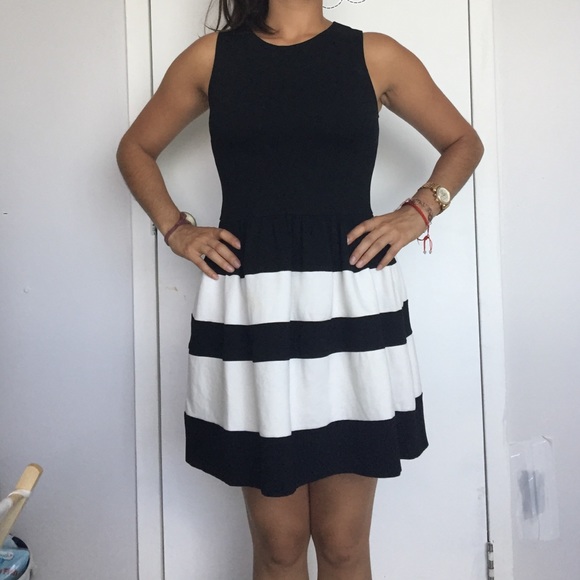 Black and White Mini Dress