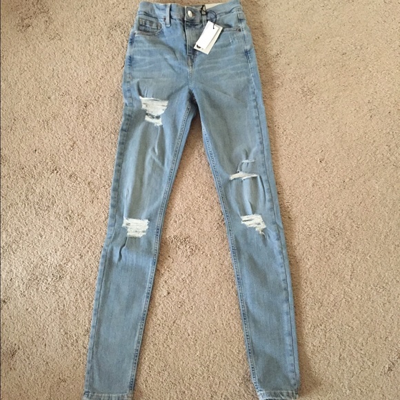 NWT Topshop bleached ripped skinny Jamie 26x34 - Picture 2 of 4
