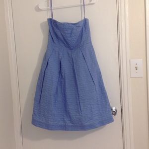 J. Crew light blue strapless dress