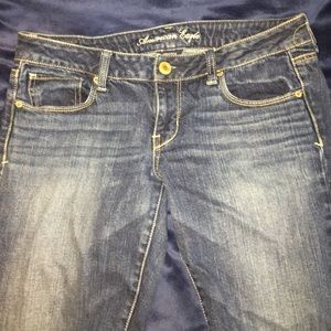 Dark American eagle skinny jeans size 10