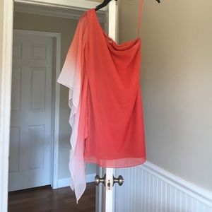 One shoulder ArdenB Pink/Orange dress