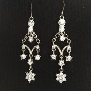 Crystal bling dangle earrings