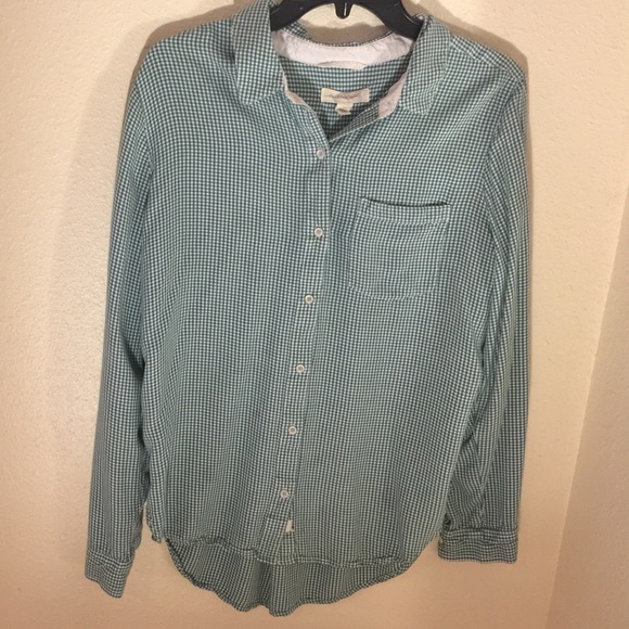 Mini check plaid shirt