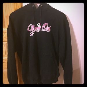 Like New! Mossy Oak Black Hoodie with Pink Logo