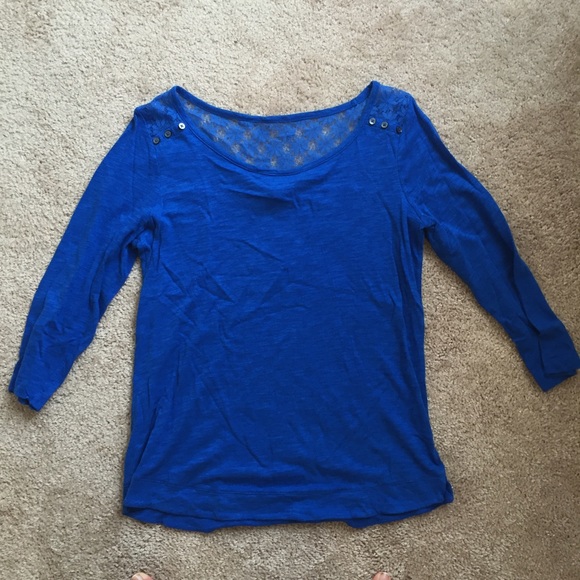 Royal Blue 3/4 sleeve top