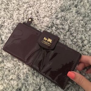 Coach patent leather wallet