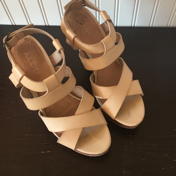 Tan Aldo Wedges - Picture 2 of 3
