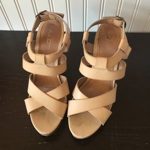 Tan Aldo Wedges