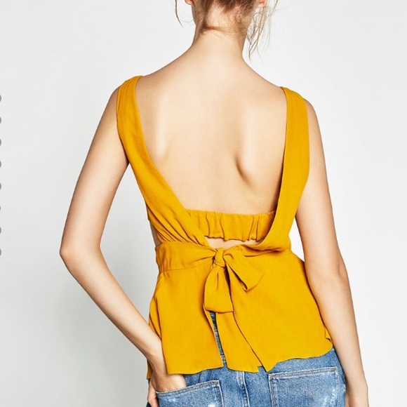 Yellow Zara top - Picture 3 of 4
