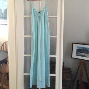 NWT aqua cotton maxi dress