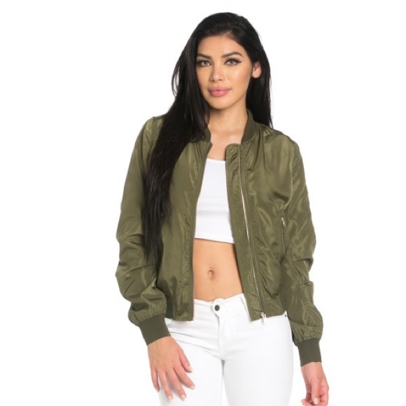 Olive green bomber jacket - Picture 2 of 3