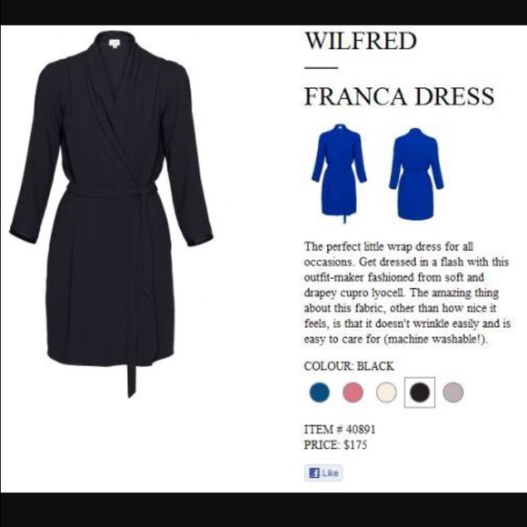 Wilfred black Franca dress