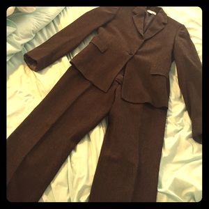 Barneys New York Brown Wool Suit, 6