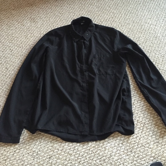 Black sheer forever 21 blouse
