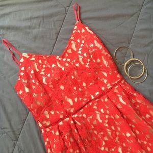 Beautiful red lace dress NWT