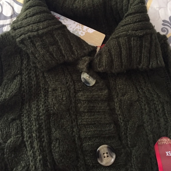 Olive cardigan. - Picture 2 of 2