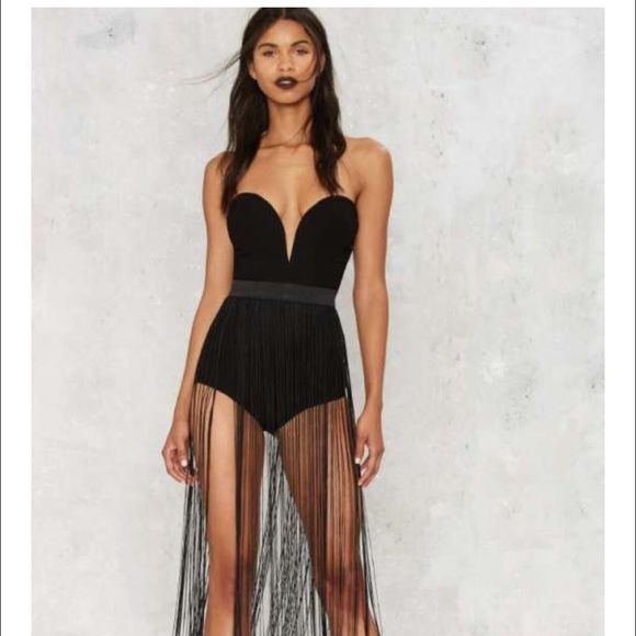 Rare London The Swing of It Fringe Bodysuit