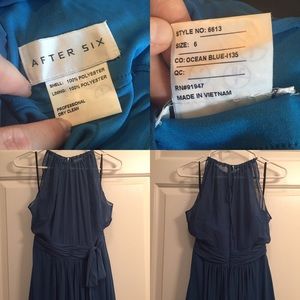 After Six Bridesmaids Dress in Ocean Blue
