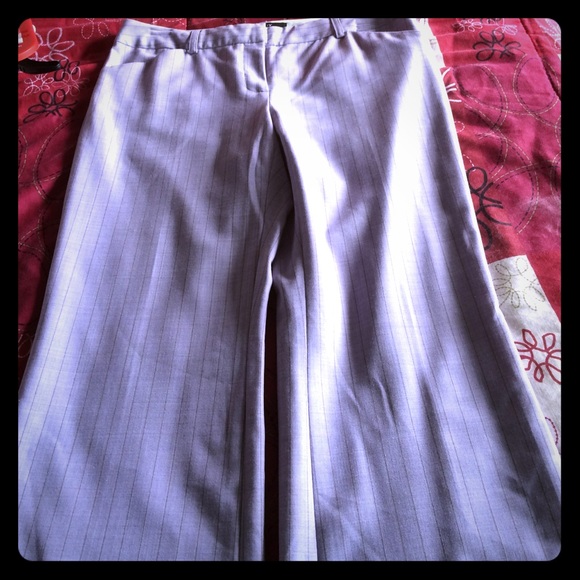 Dressy lavender pants.