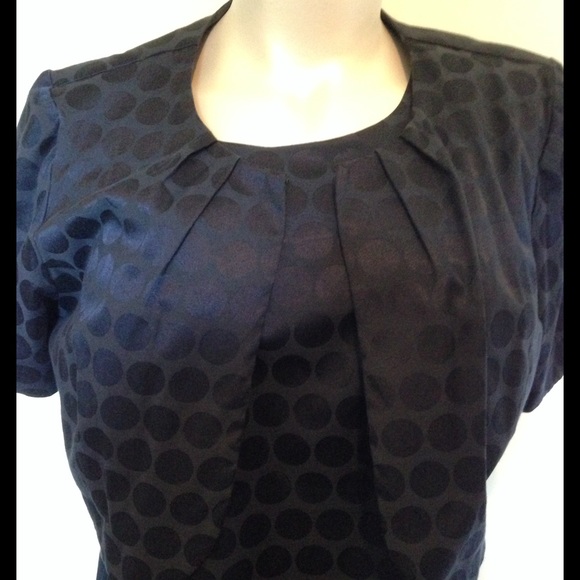 Navy on Navy polkadots. Classy dress w/ Jacket LN