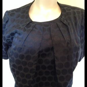 Navy on Navy polkadots. Classy dress w/ Jacket LN