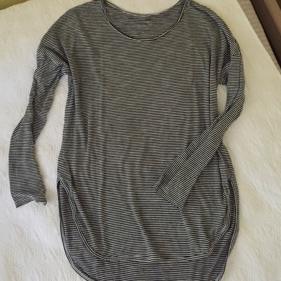 Free People Longsleeve striped tunic tee