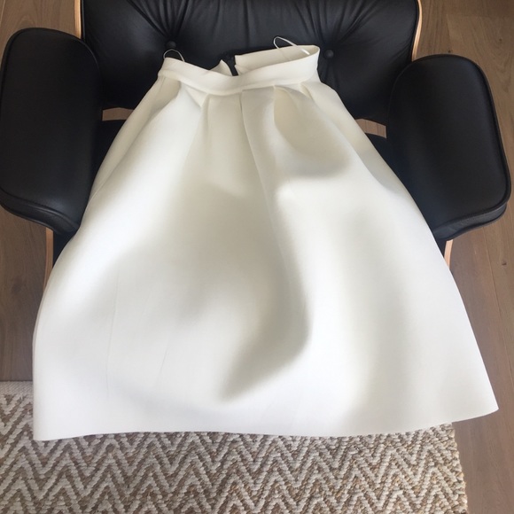 Topshop white midi skirt