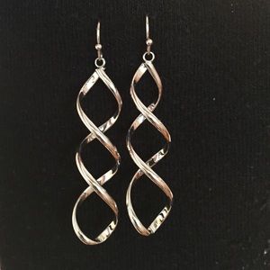 Silver dangle earrings