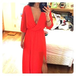 Sugar Lips Low Cut Maxi Dress