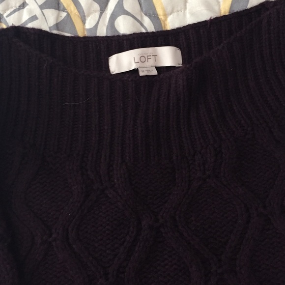 Plum cable knit sweater - Picture 2 of 3