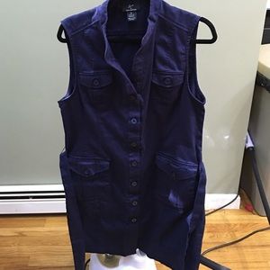 Lennie by Nina Leonard button up tie front dress