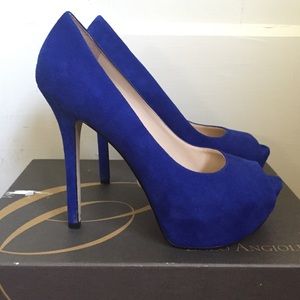 Blue Suede Heels