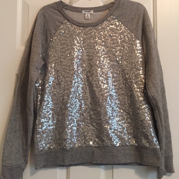 🌻SALE🌻 OLD NAVY Gray Sequin Sweatshirt