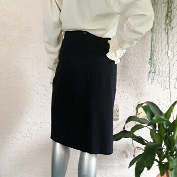 Marks & Spencer Classic Pencil Navy Skirt - Picture 3 of 4