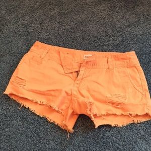 mossimo orange Jean shorts
