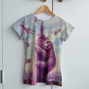 sharpshirter SLOTHZILLA sloth tee S