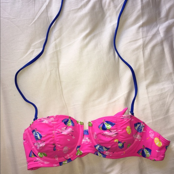 XS pink gilly hicks push em up underwire bikini