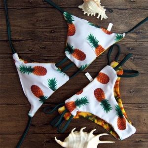 REVERSIBLE PINEAPPLE SWIMSUIT